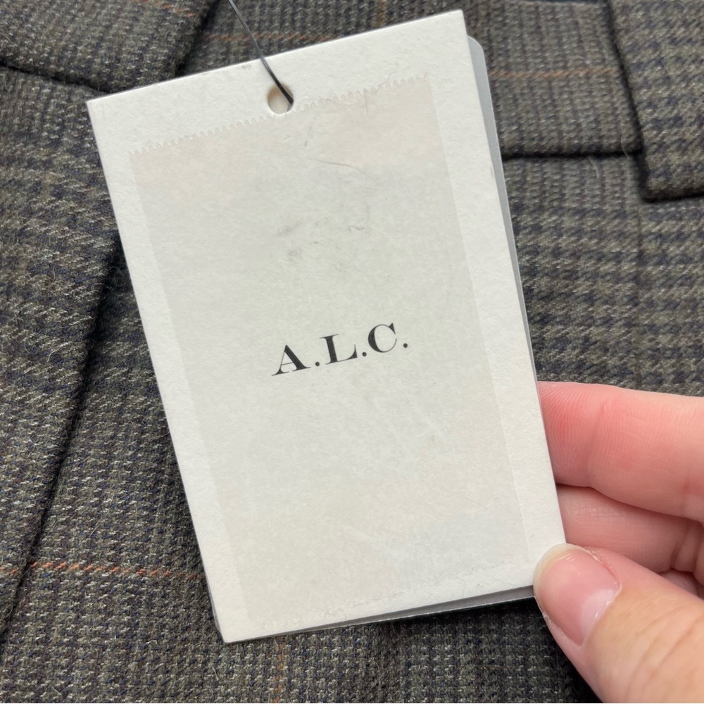 A.L.C. Franklin Tailored Crop Pant Charcoal Grey Gray Multi Wool Blend SZ 2 NEW - Picture 4 of 15
